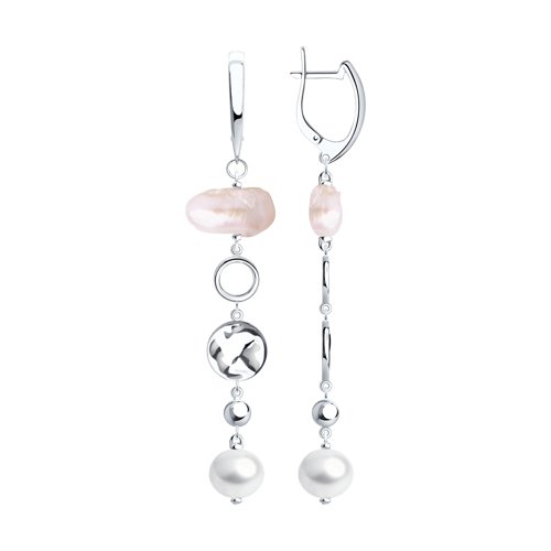 

Серьги из серебра с жемчугом Яхонт Ювелирный 225415, 225415