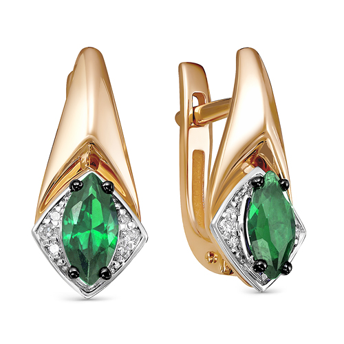 

Серьги из желтого золота с бриллиантом Yahont 226010, 226010