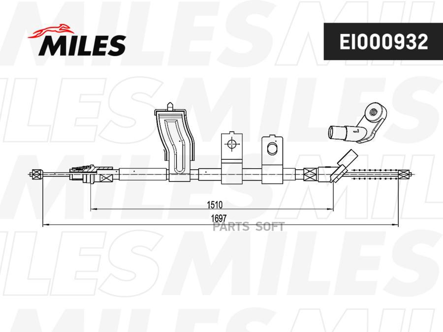 

Трос Стояночного Тормоза X-Trail (T31) Левый Miles арт. EI000932