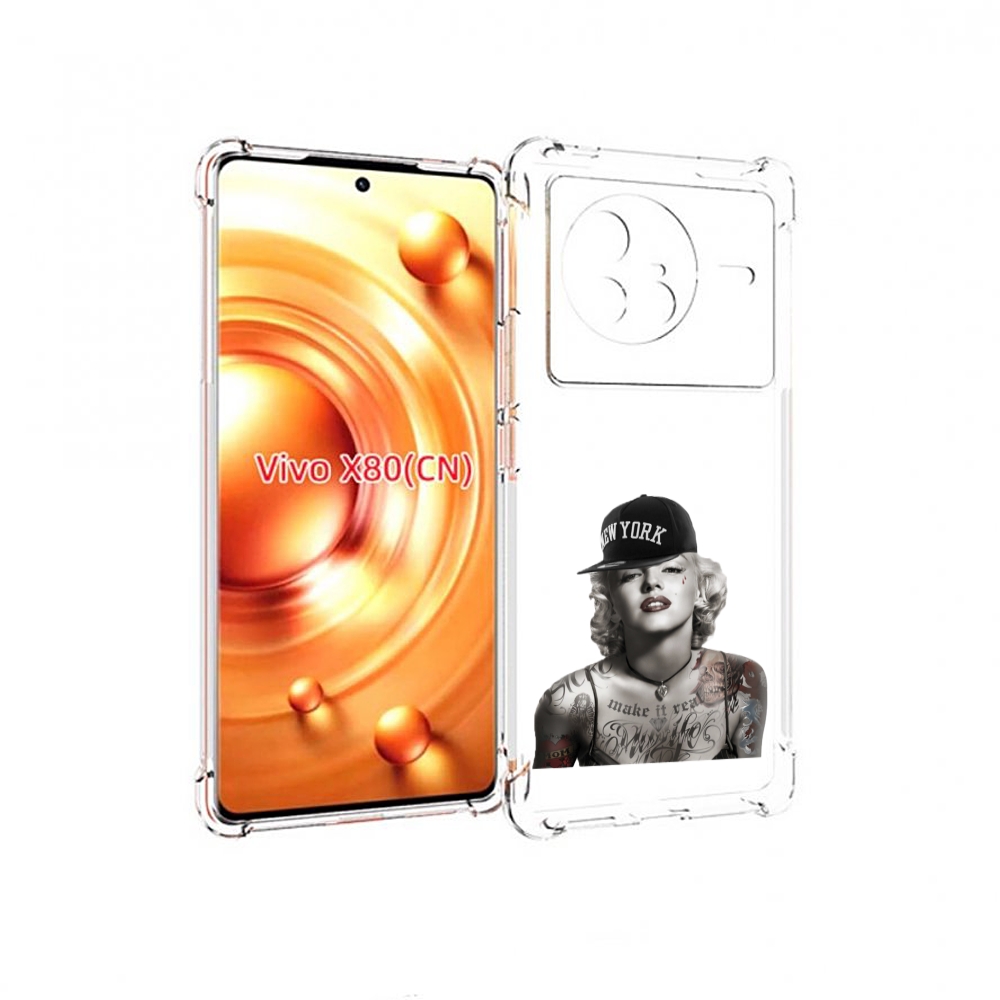 

Чехол Mypads Мерлин Монро С Тату Женский Для Vivo X80, Прозрачный, Tocco
