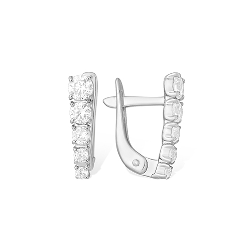 

Серьги из серебра ЯХОНТ Ювелирный 226627, фианит, 226627