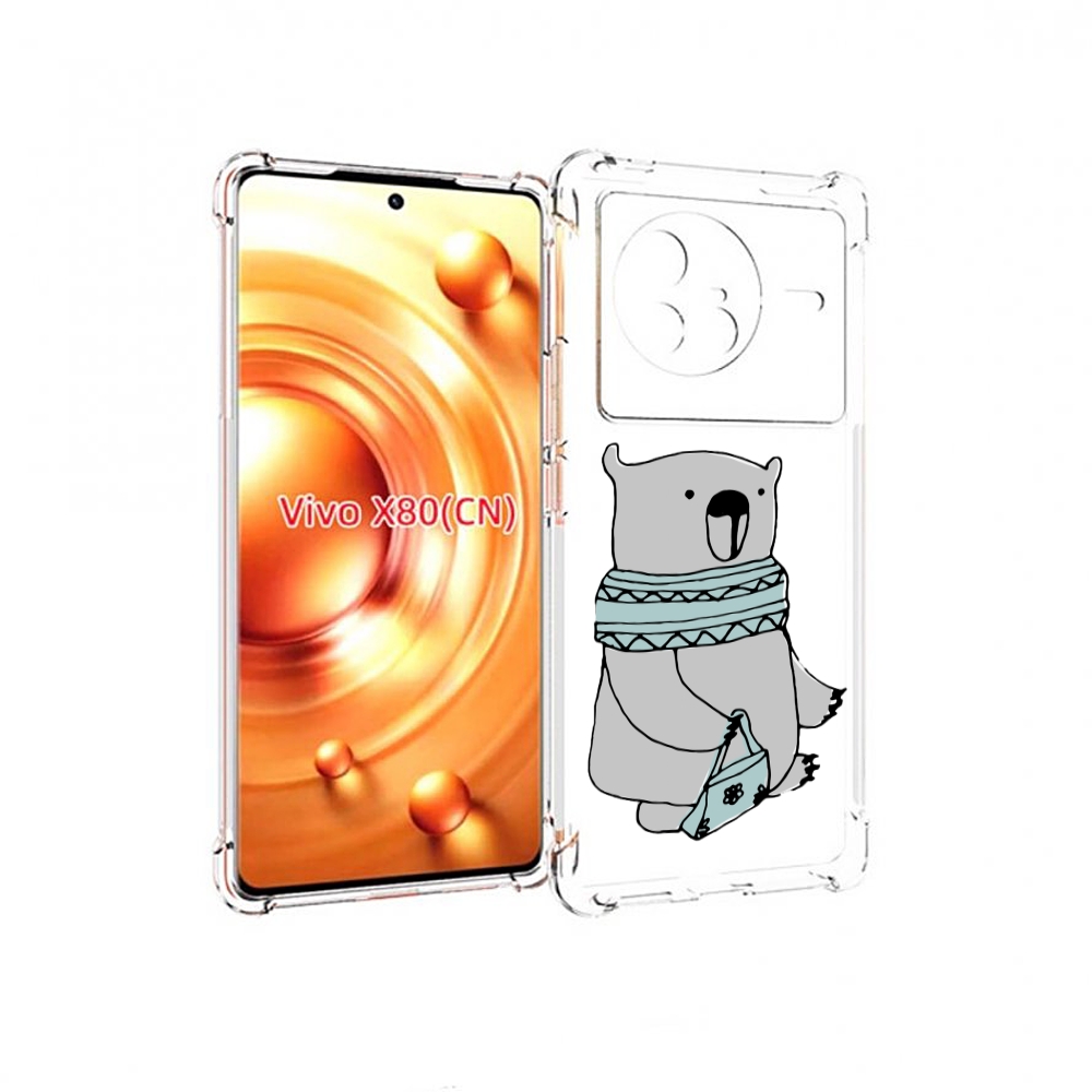 

Чехол Mypads Модный Медведь Для Vivo X80, Прозрачный, Tocco