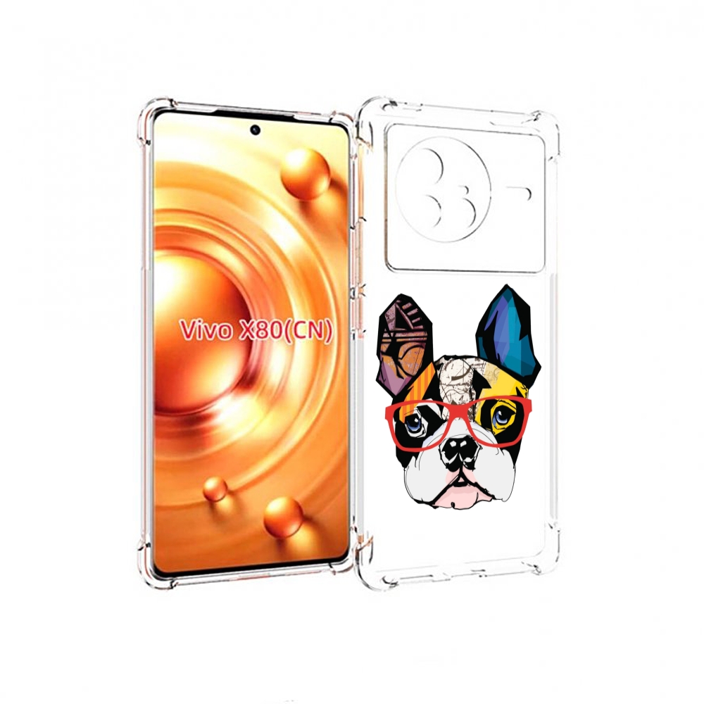 

Чехол Mypads Мопс-В-Очках Для Vivo X80, Прозрачный, Tocco