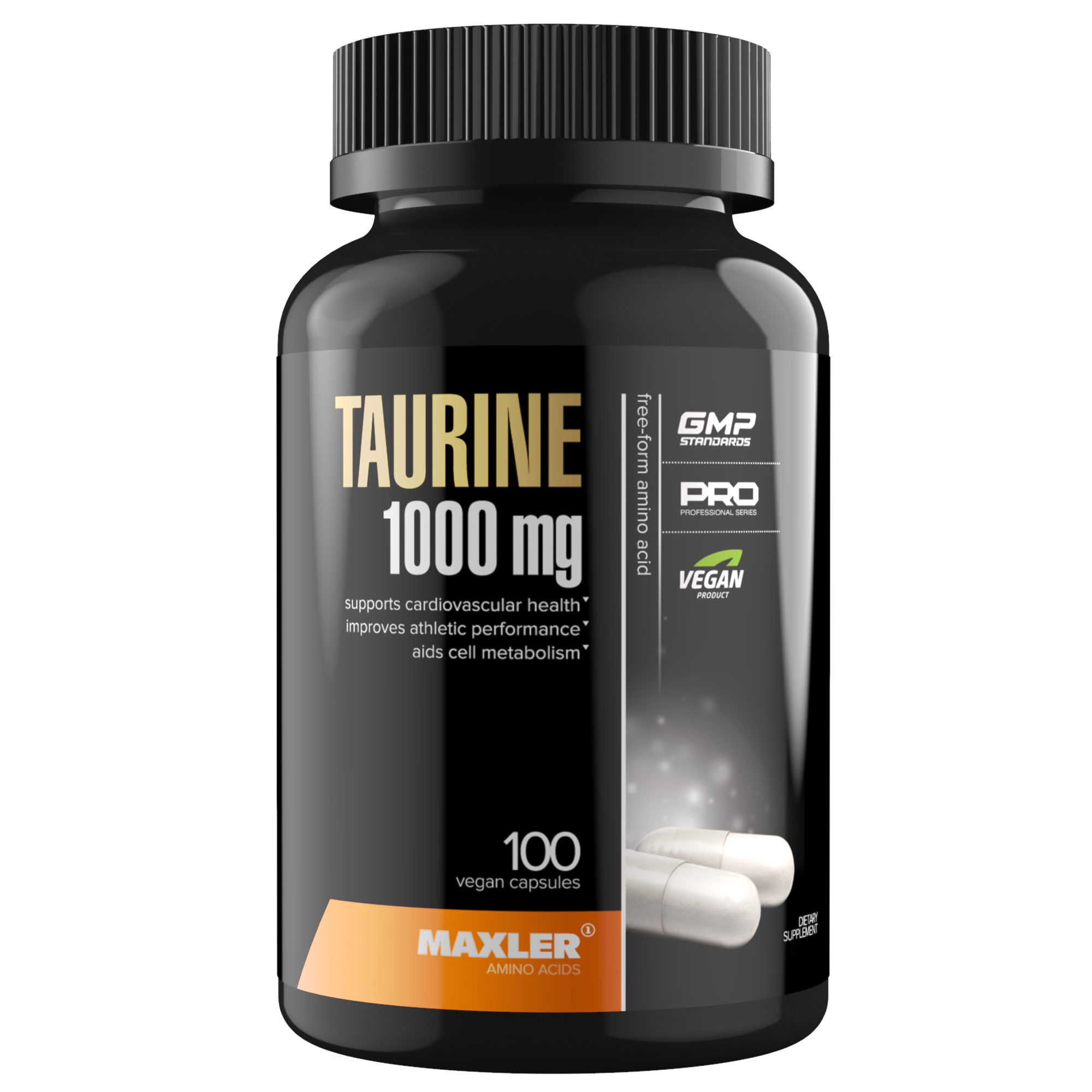 Аминокислоты Таурин MAXLER Taurine 1000 мг (100 веганских капсул)