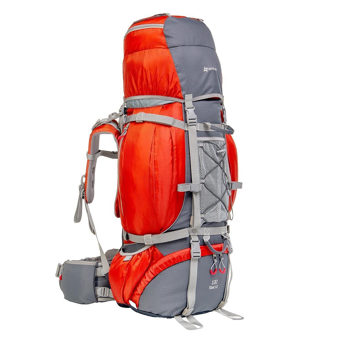 Рюкзак Tibet 80 NISUS (Серый-оранжевый, 80L)
