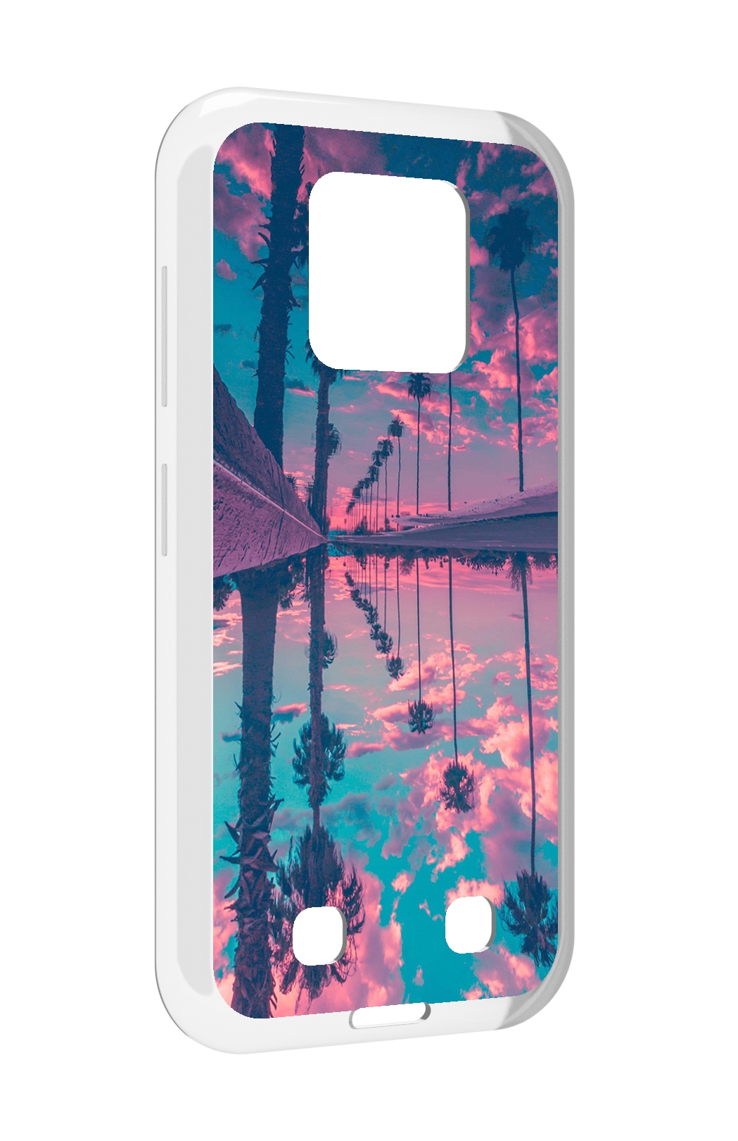 

Чехол MyPads отражение-пальм для Oukitel WP18, Прозрачный, Tocco