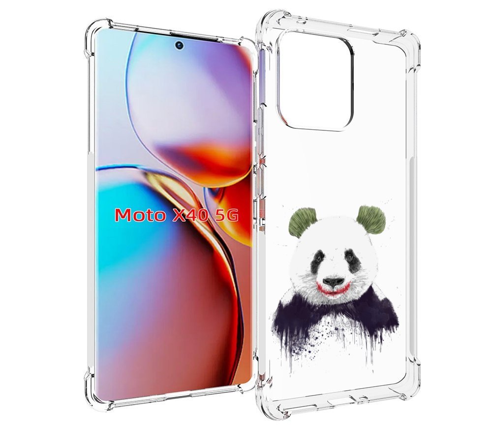 

Чехол MyPads панда джокер для Motorola Moto X40, Прозрачный, Tocco