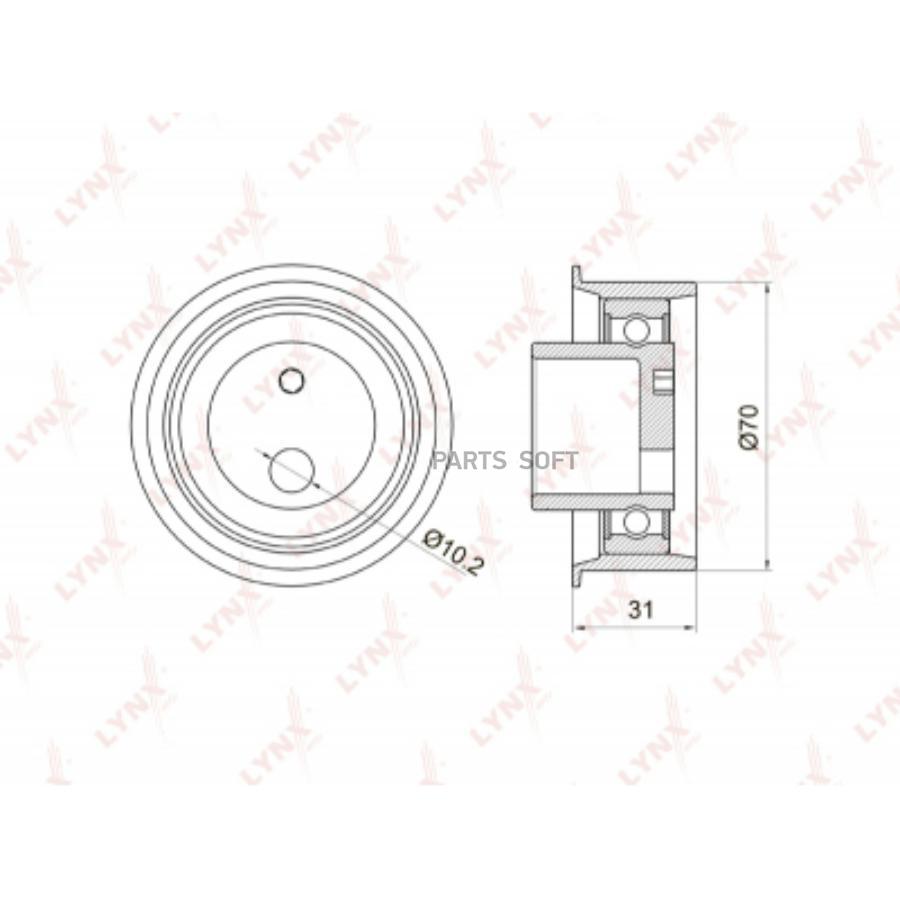 

Ролик Натяжной Ремня Грм LYNXauto арт. PB1024