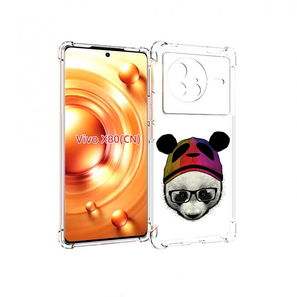 

Чехол Mypads Панда В Шапке Для Vivo X80, Прозрачный, Tocco