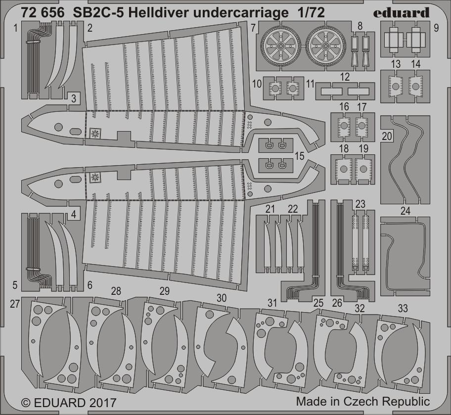 

Фототравление Eduard 72656 SB2C-5 Helldiver шасси 1/72