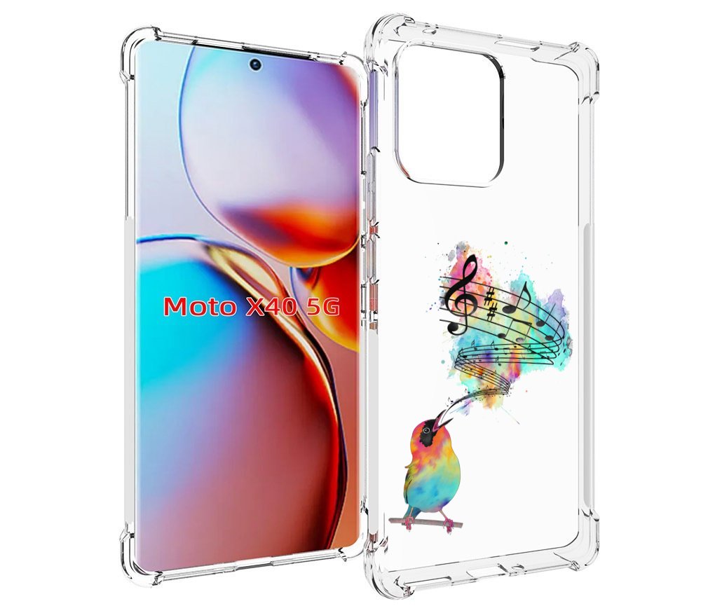 

Чехол MyPads певчая птичка для Motorola Moto X40, Прозрачный, Tocco