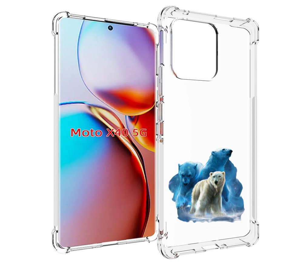 

Чехол MyPads полярный медведь для Motorola Moto X40, Прозрачный, Tocco