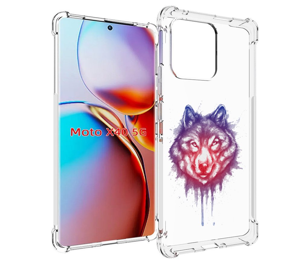 

Чехол MyPads пушистый волк для Motorola Moto X40, Прозрачный, Tocco
