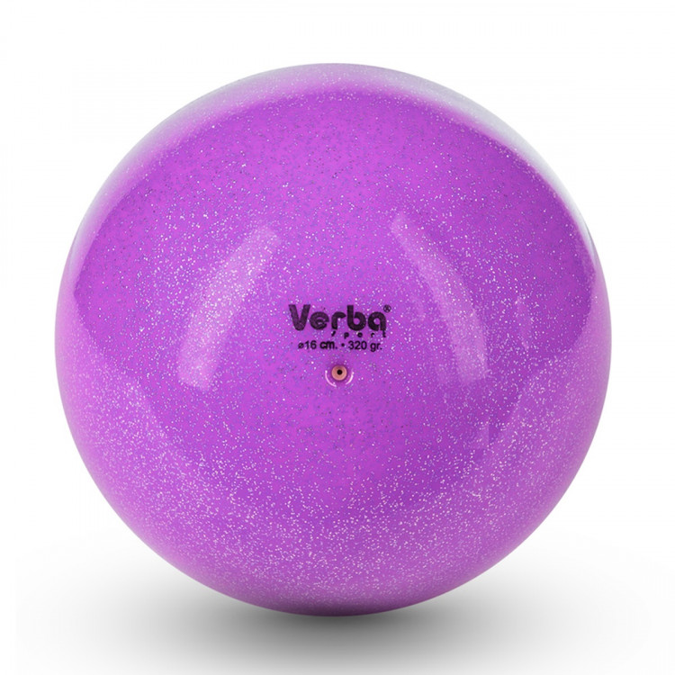 

Мяч Verba Sport с блестками лиловый 16см., Фиолетовый, Verba