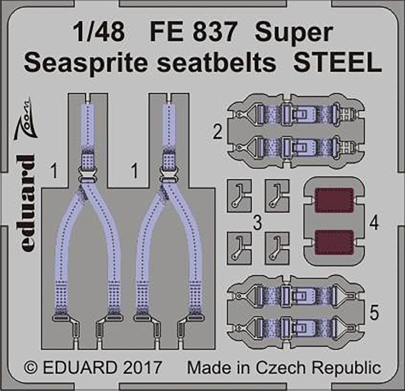 

Фототравление Eduard FE837 Super Seasprite ремни безопасности 1/48