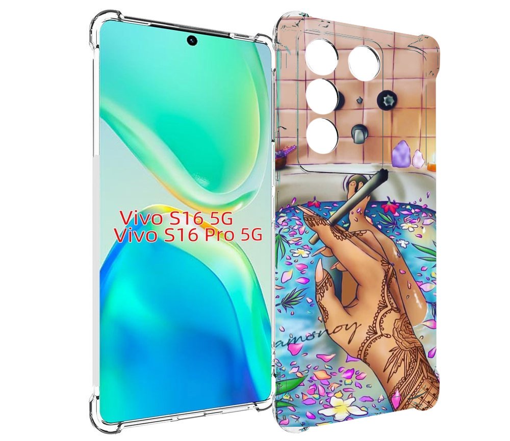 

Чехол MyPads девушка в ванне женский для Vivo S16 5G/S16 Pro 5G/V27/V27 Pro, Tocco