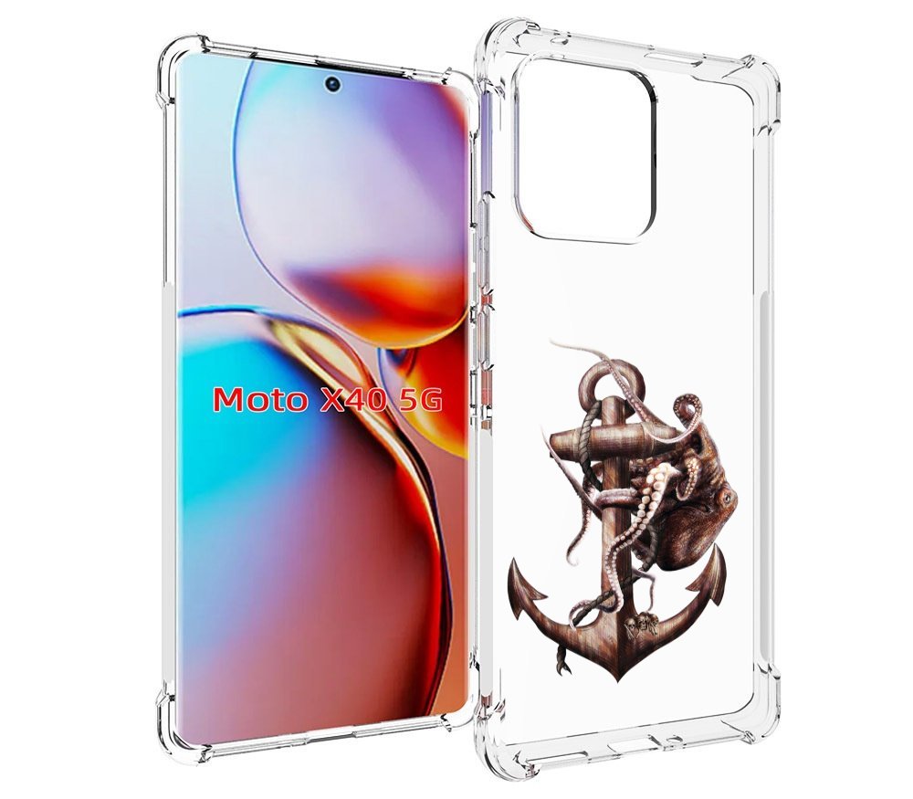 

Чехол MyPads ржавый якорь для Motorola Moto X40, Прозрачный, Tocco