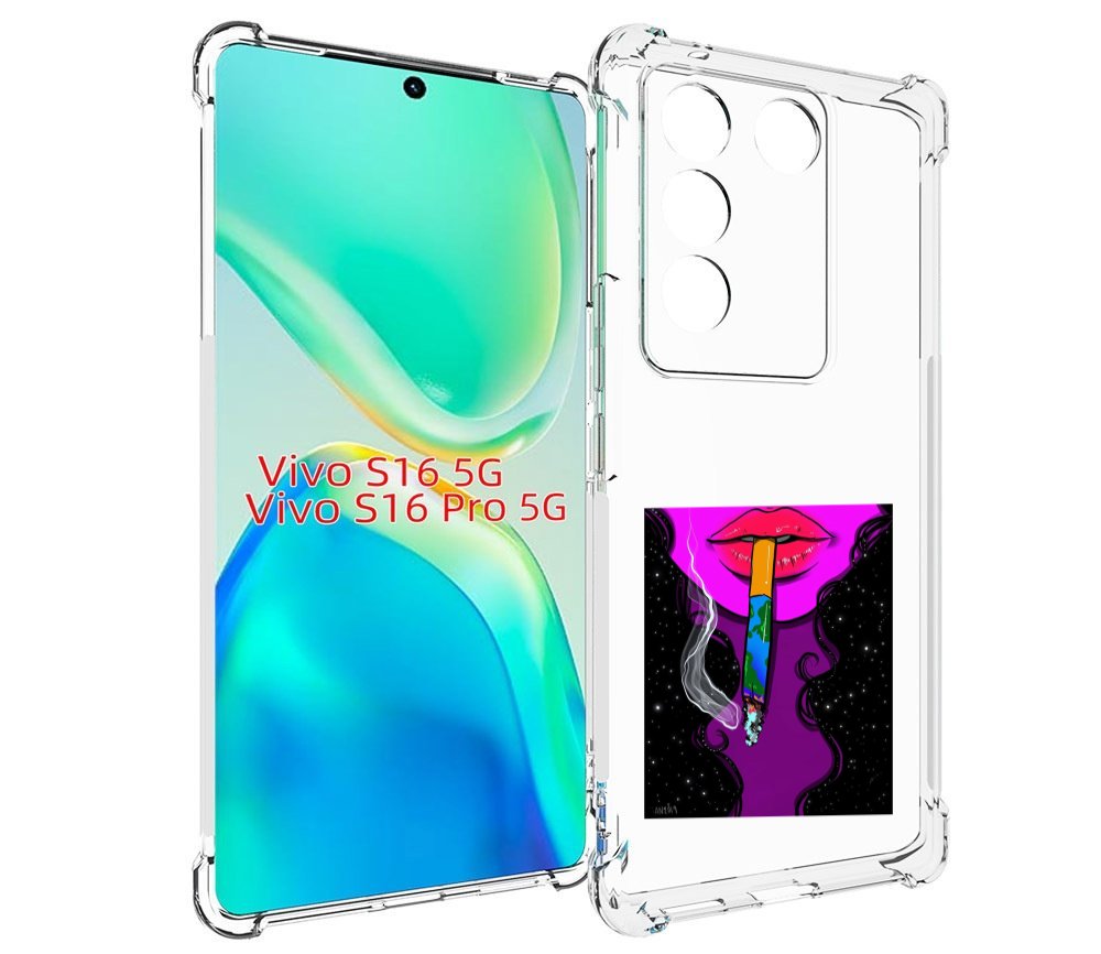 

Чехол MyPads девушка курит землю женский для Vivo S16 5G/S16 Pro 5G/V27/V27 Pro, Tocco