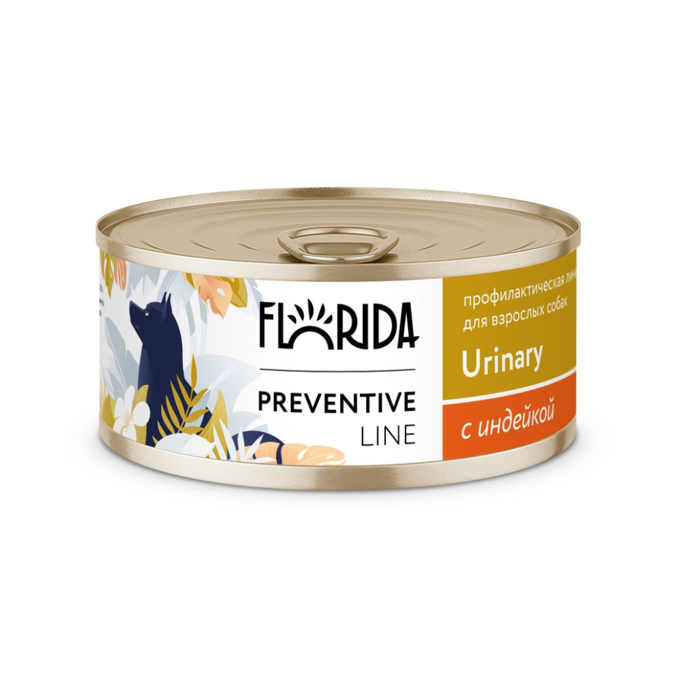 

Влажный корм для собак Florida Preventive Line профилактика МКБ индейка, 24 шт по 100 г