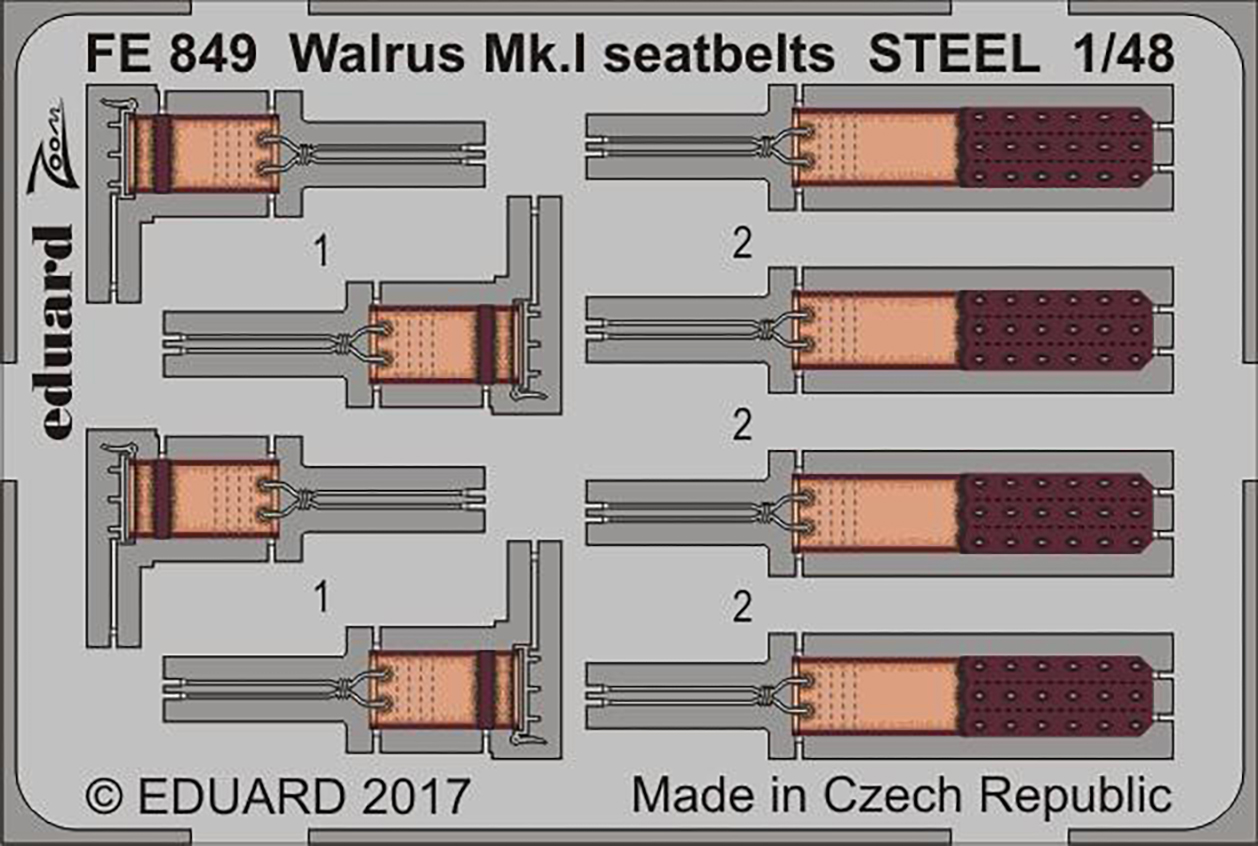 фото Фототравление eduard walrus mk. i стальные ремни