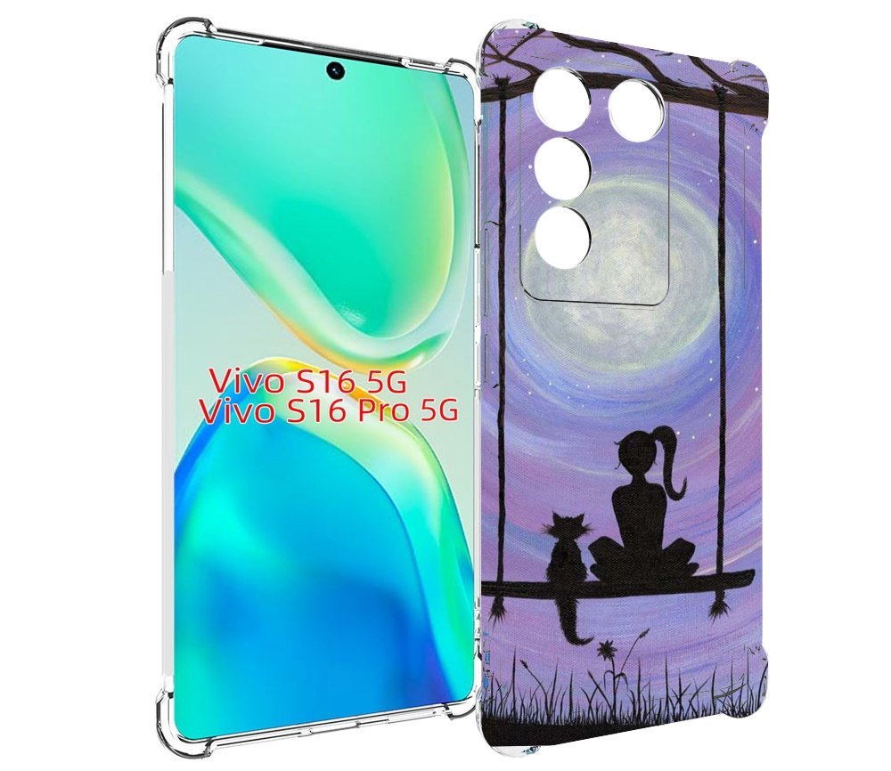 

Чехол MyPads девушка с котом на качеле женский для Vivo S16 5G / S16 Pro 5G / V27 / V27..., Tocco
