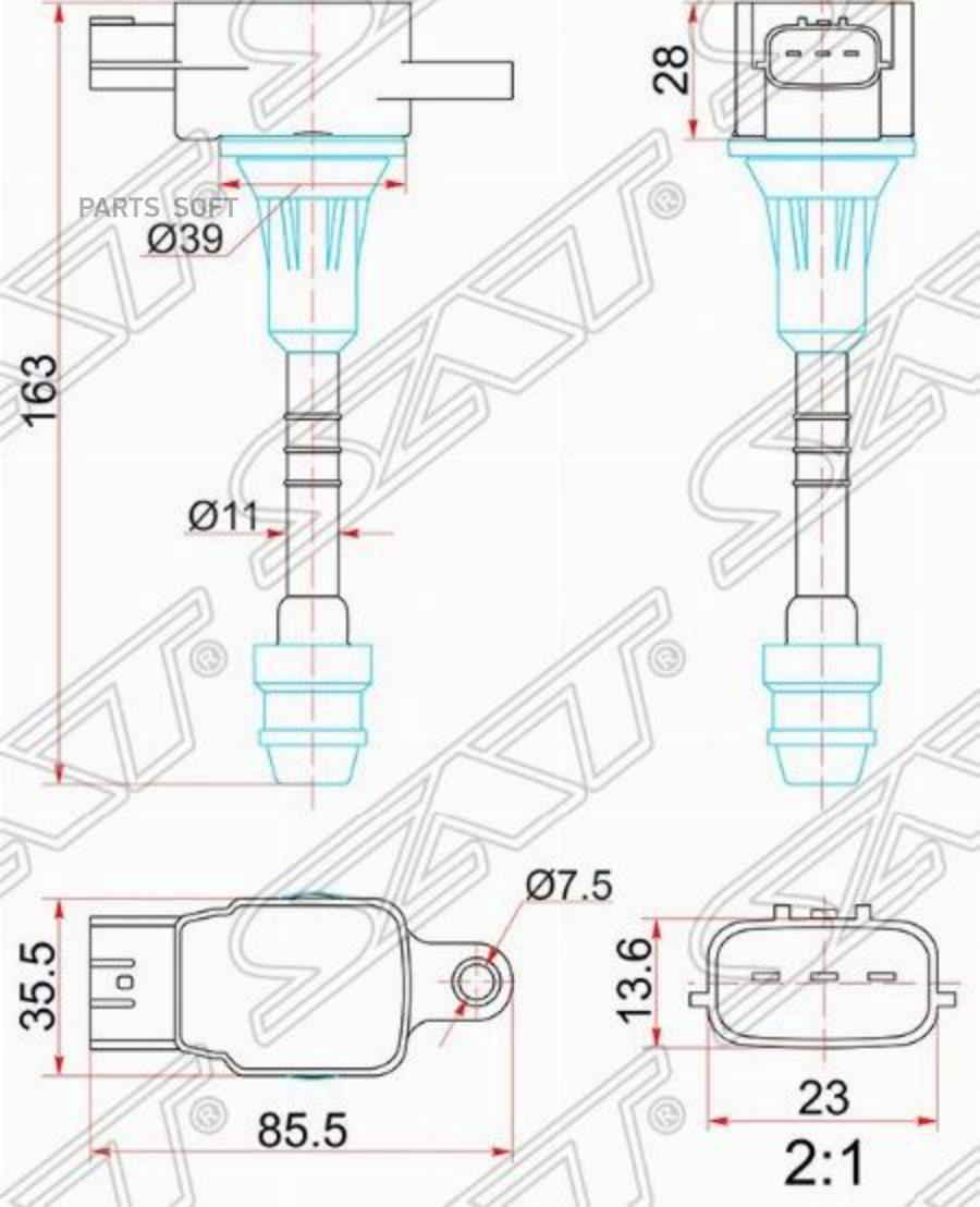 

Катушка Зажигания Nissan Sylphy G10/Primera P12 Qr20D#/Qr25Dd 01- (4) Sat St-22448-6N