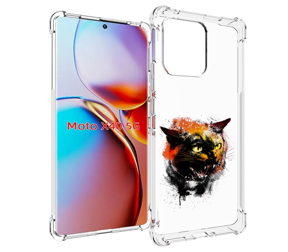 

Чехол MyPads сиамский кот для Motorola Moto X40, Прозрачный, Tocco