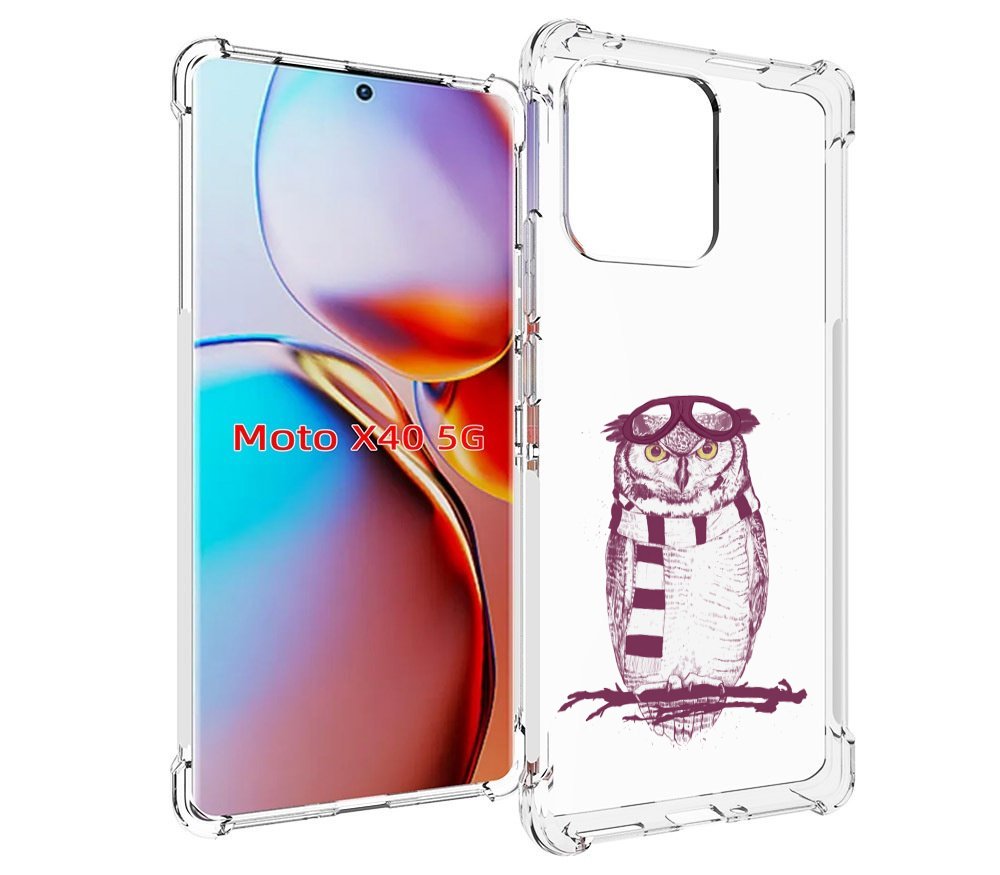 

Чехол MyPads сова-летчик для Motorola Moto X40, Прозрачный, Tocco