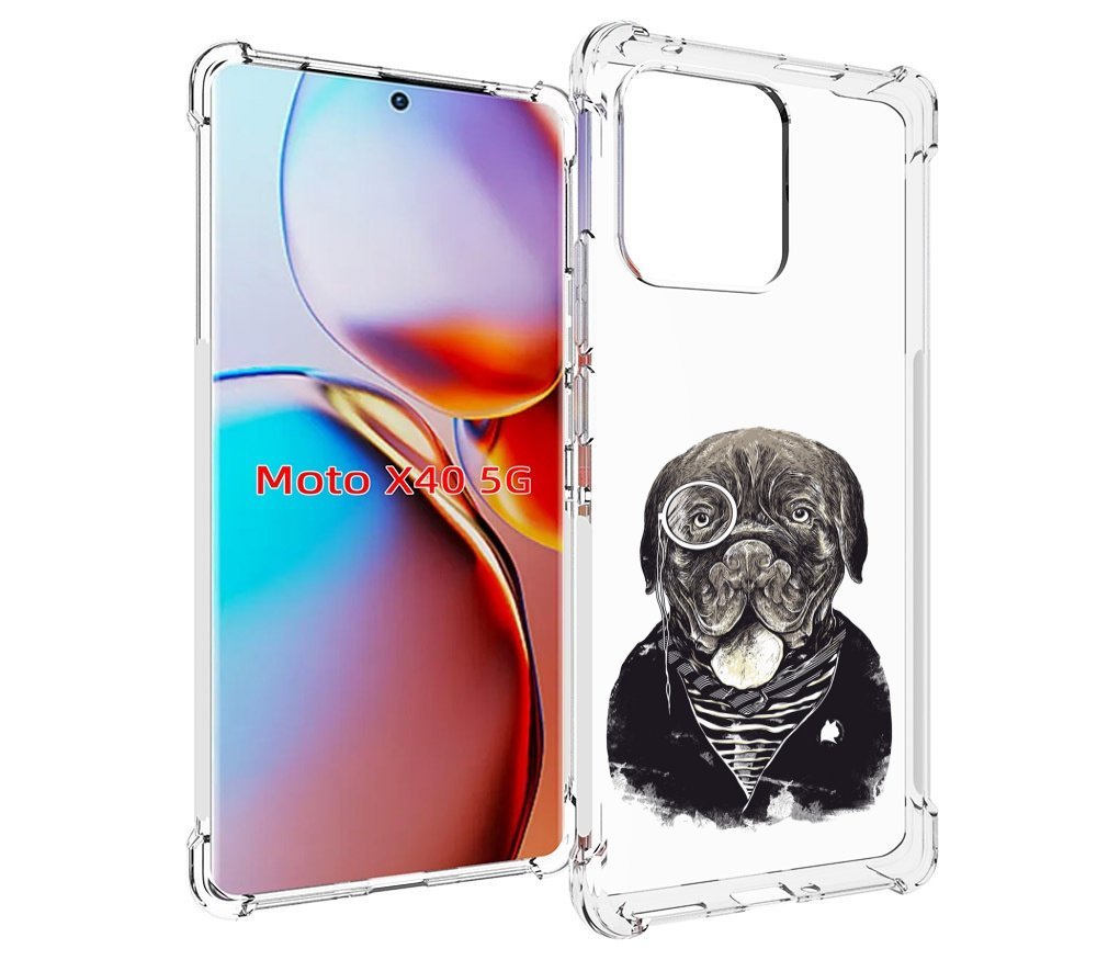 

Чехол MyPads солидный песик для Motorola Moto X40, Прозрачный, Tocco