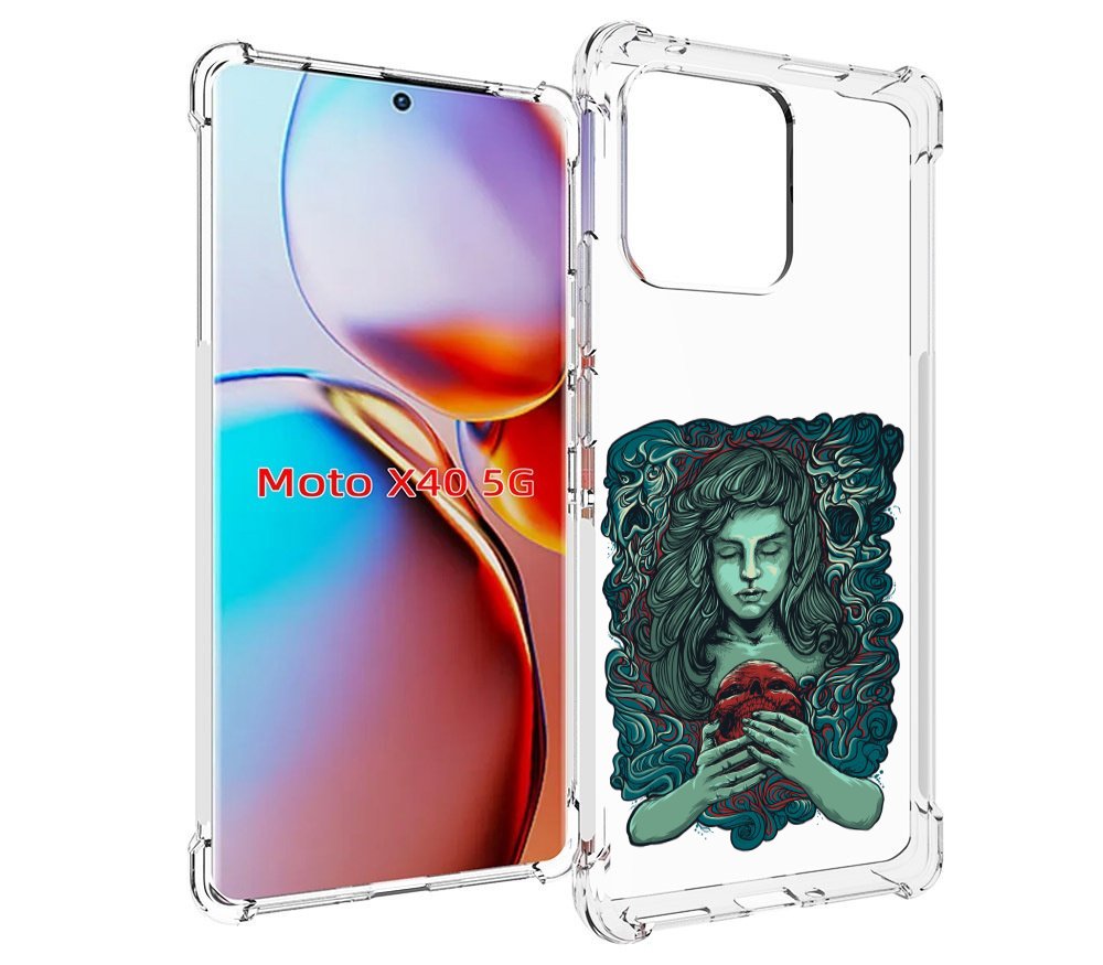 Чехол MyPads спящая девушка для Motorola Moto X40