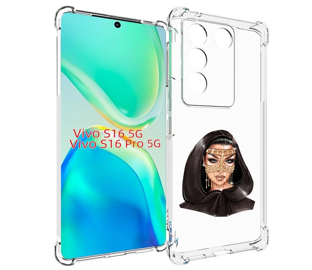 

Чехол MyPads девушка-в-золотой-маске для Vivo S16 5G/S16 Pro 5G/V27/V27 Pro, Tocco