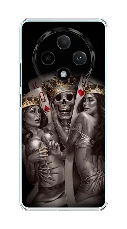 

Чехол на Oppo A3 Pro 5G "Карты король и королевы", Серый;желтый, 2517950-1