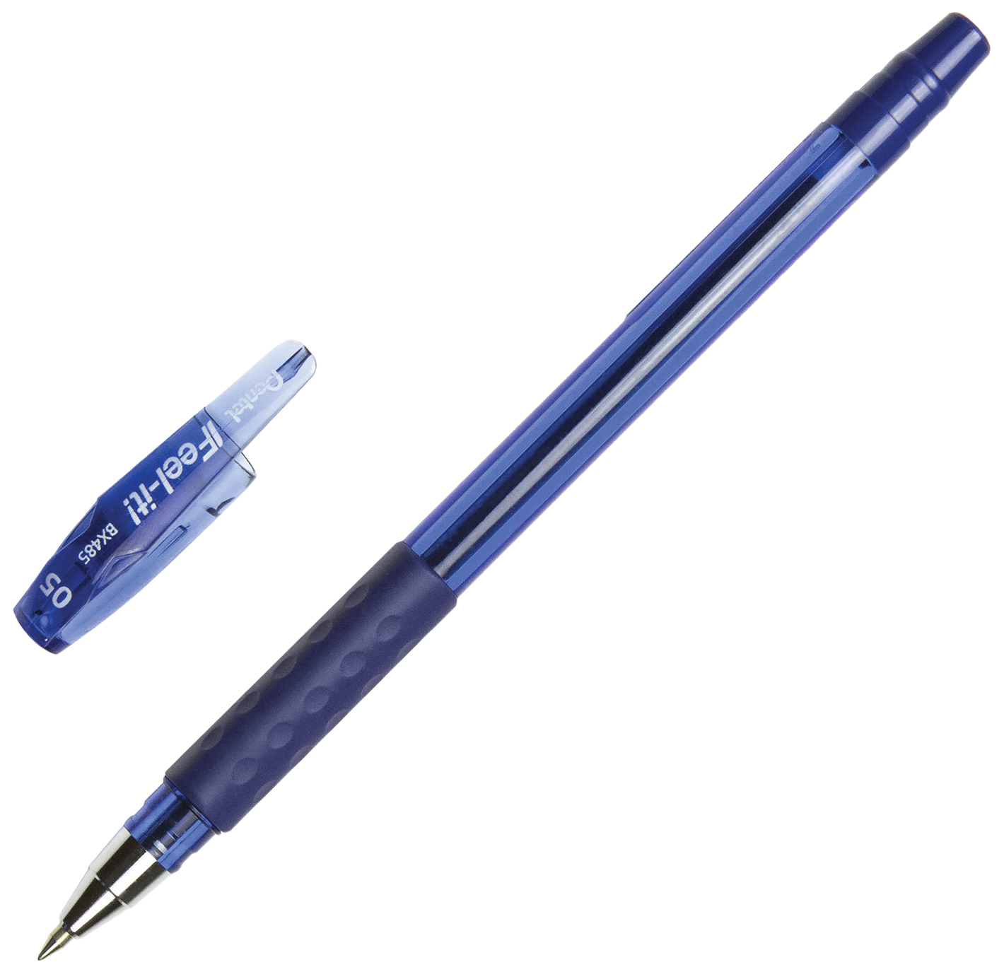 

Ручка шариковая масляная с грипом PENTEL Япония Feel it! СИНЯЯ трехгранная BX485-C 12шт.