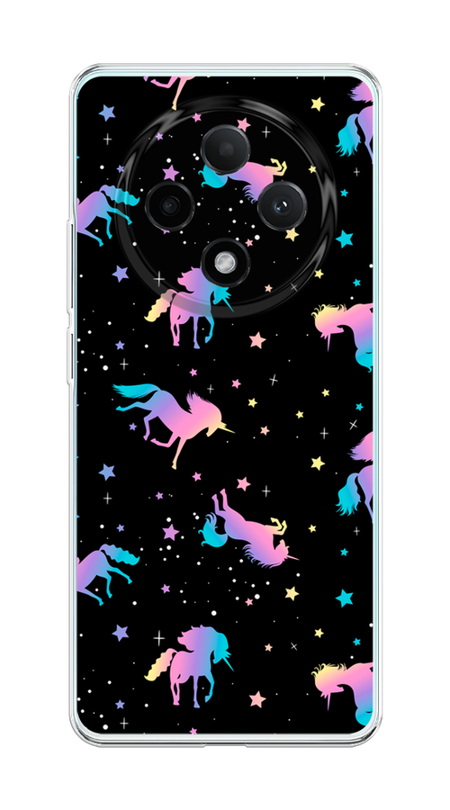 

Чехол на Oppo A3 Pro 5G "Единороги градиент", Черный;розовый;голубой, 2517950-1