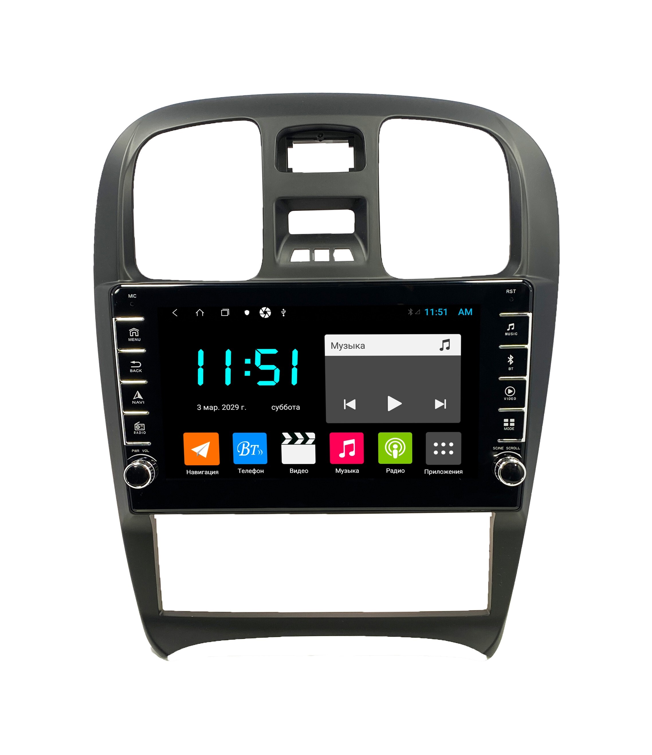 Штатная автомагнитола Zenith Hyundai Sonata 2001-2010 Android 12 464GB с крутилками 3283200₽