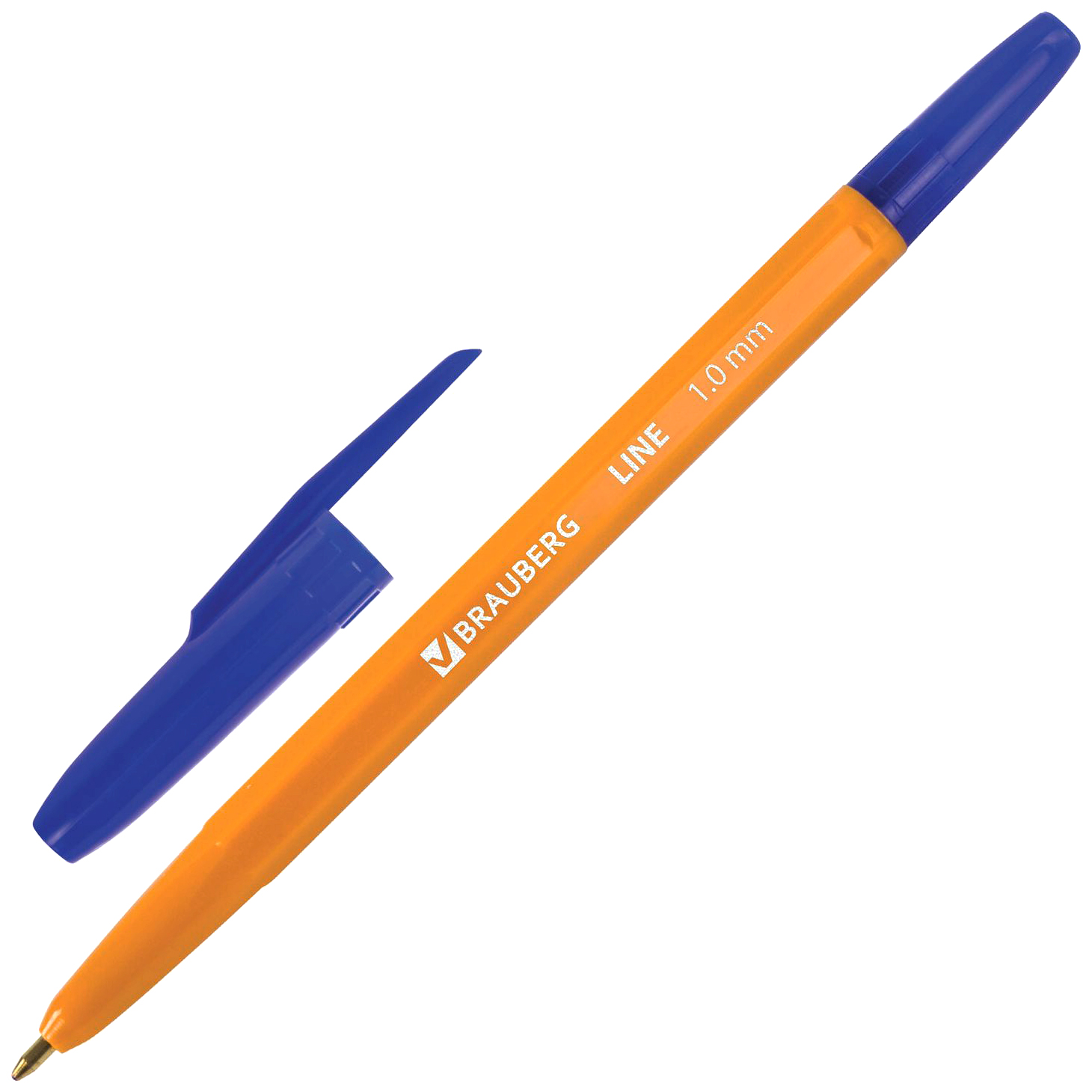 

Ручка шариковая Brauberg Orange Line 143331, синяя, 1 мм, 1 шт.