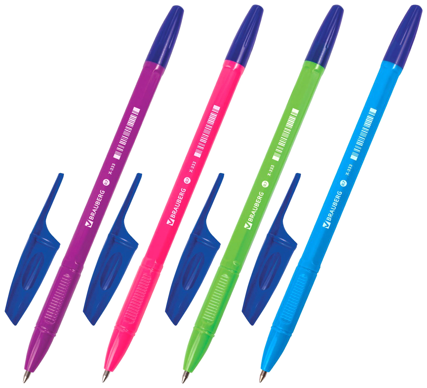 

Ручка шариковая Brauberg X-333 Neon Solid 142831, синяя, 0,7 мм, 1 шт.