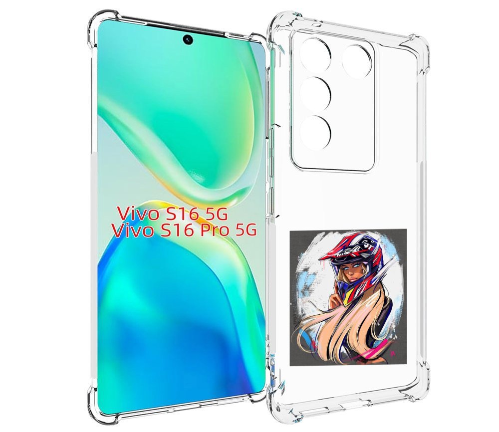 

Чехол MyPads девушка-в-шлеме для Vivo S16 5G/S16 Pro 5G/V27/V27 Pro, Tocco