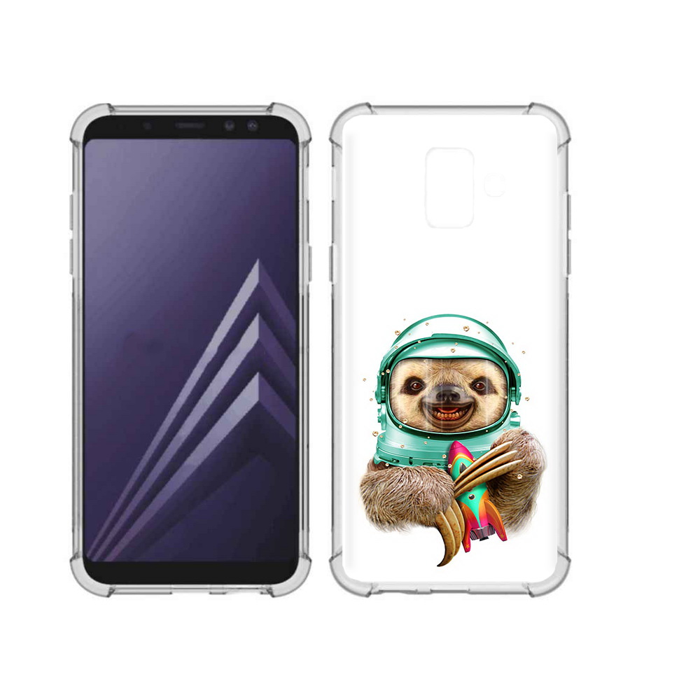 Чехол MyPads Tocco для Samsung Galaxy A6 (2018) Ленивец астронавт (PT111558.582.104)