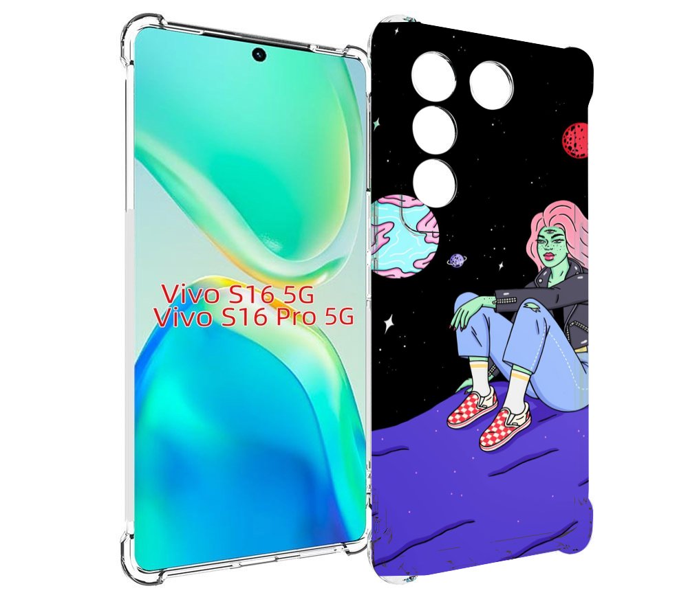 

Чехол MyPads девушка-на-луне-мультик для Vivo S16 5G/S16 Pro 5G/V27/V27 Pro, Tocco