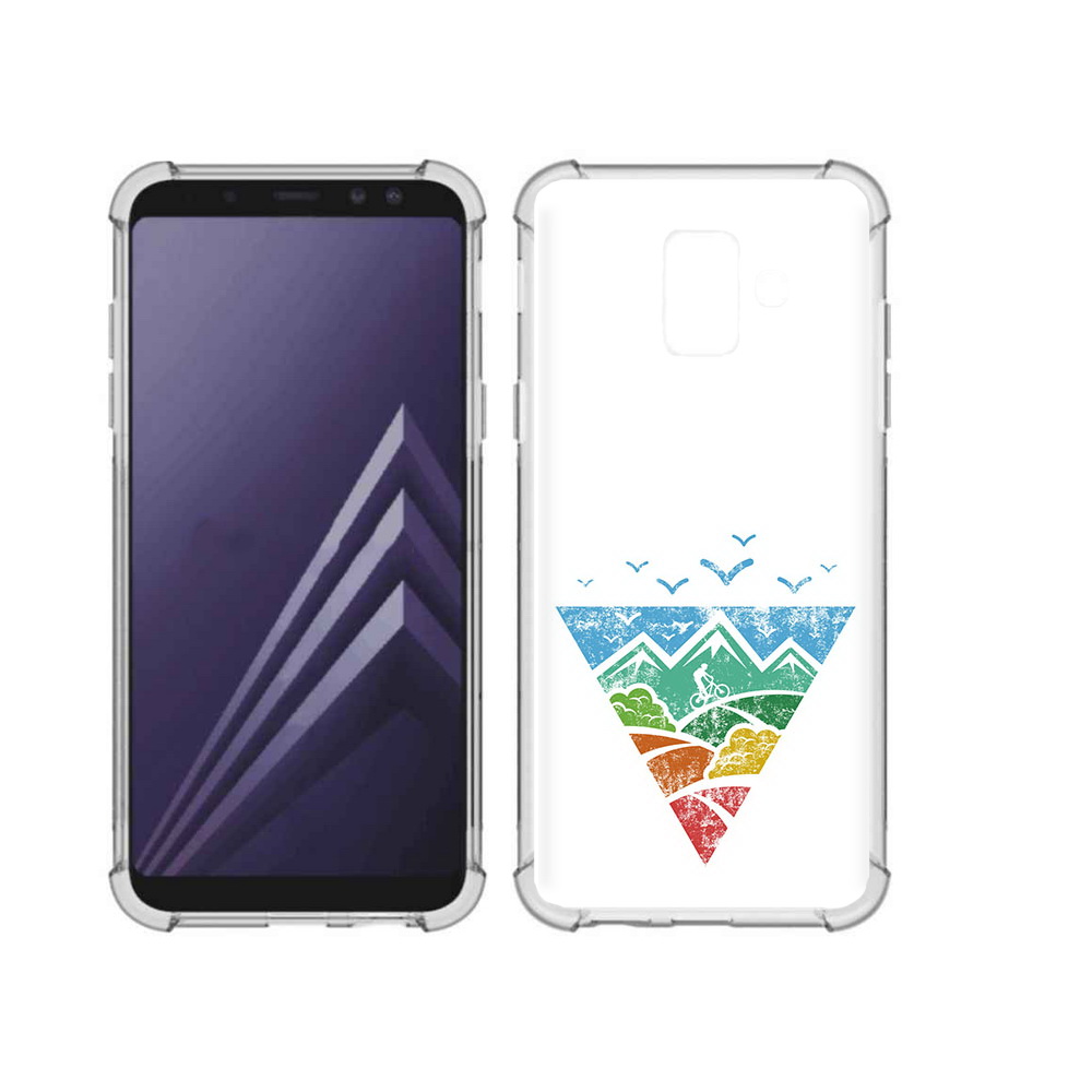 

Чехол MyPads Tocco для Samsung Galaxy A6 (2018) Лес земля море чайки (PT111558.582.105), Прозрачный, Tocco