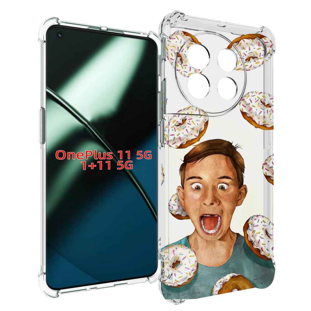 

Чехол MyPads Бешенные-пончики для OnePlus 11, Прозрачный, Tocco