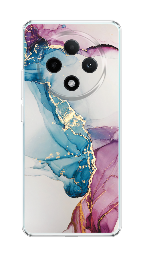 

Чехол на Oppo A3 Pro 5G "Розовые разводы рисунок", Синий;розовый;золотистый, 2517950-1