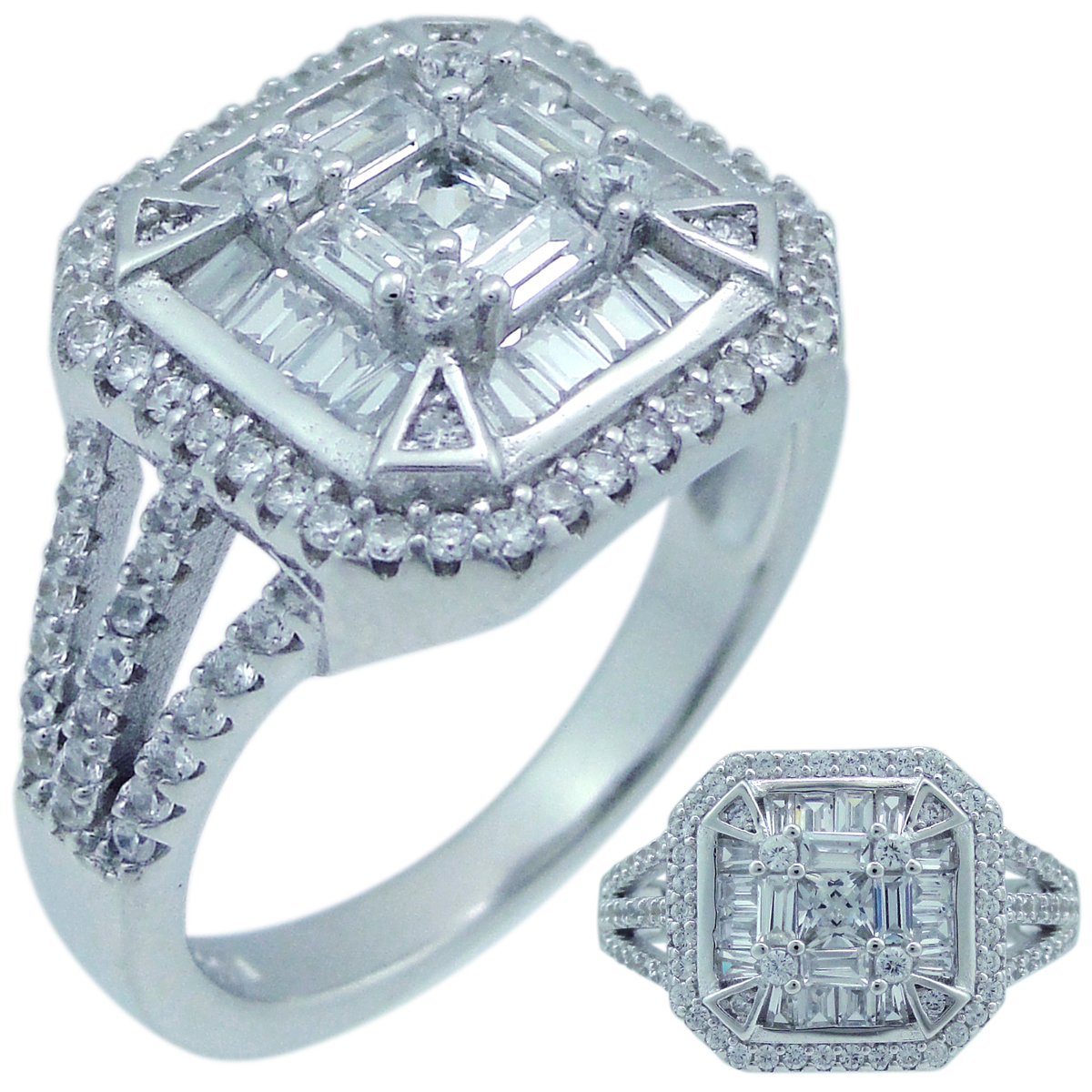 

Кольцо из серебра с фианитом р. 17.5 Balex Jewellery 1405937432, 1405937432