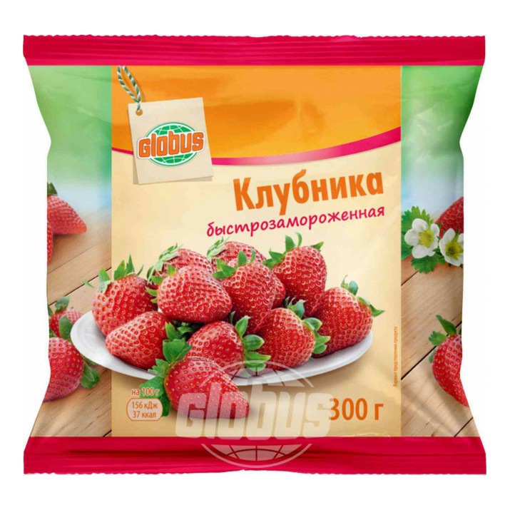 

Клубника Globus быстрозамороженная 0,3 кг