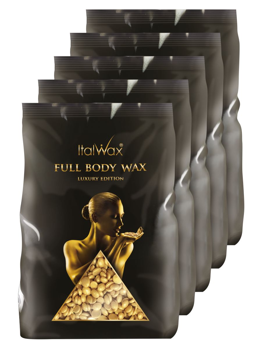 Комплект Воск горячий пленочный ITALWAX Full body wax ганулы 1 кг х 5 шт. воск для депиляции italwax в гранулах full body wax пленочный горячий полимерный 100 г