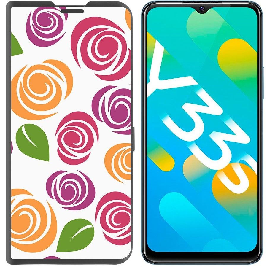 

Чехол-книжка Eco Book для Vivo Y33s Цветочный паттерн 6