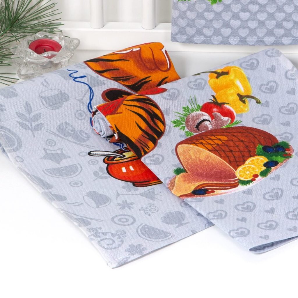 

Набор полотенец Тигран 45х60 2 шт., Разноцветный