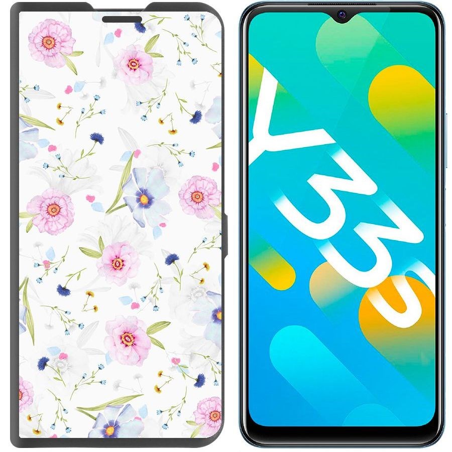 

Чехол-книжка Eco Book для Vivo Y33s Цветочный паттерн 3