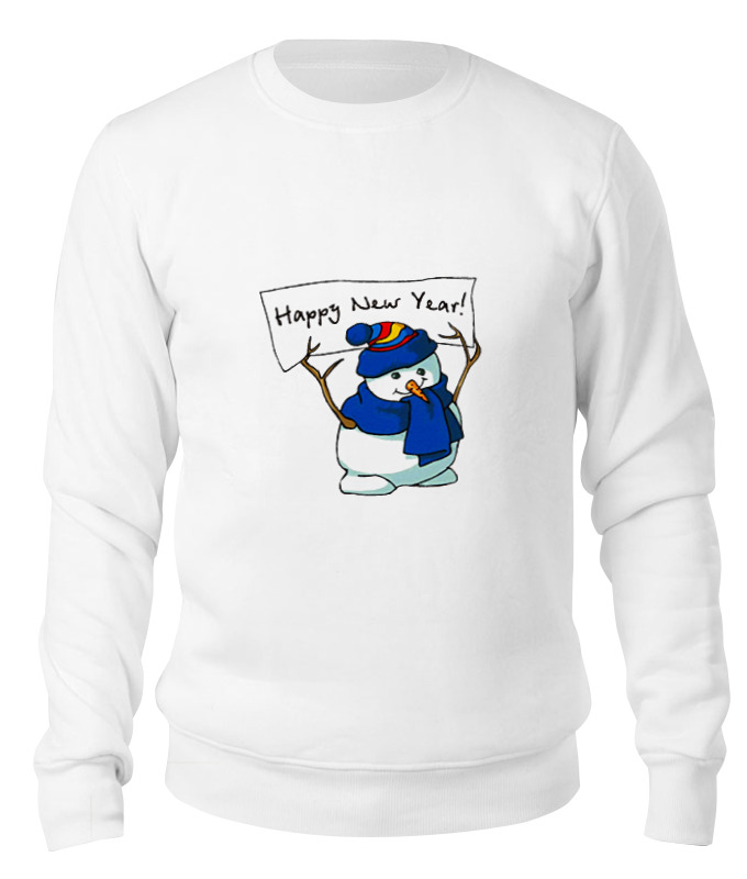 

Свитшот унисекс Printio Happy new year! bag белый S, Happy new year! bag